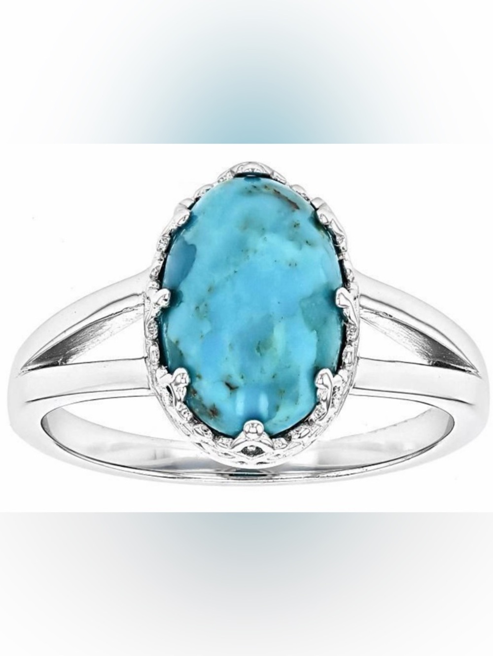 ⭐️LOW START⭐️NWT Sz 7 Turquoise Platnium over Sterling Silver ring - Picture 3 of 5
